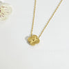 Wholesale Women's Stainless Steel And Titanium Steel 18K Plated Floral Pattern Necklace