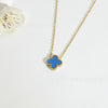 Wholesale Women's Stainless Steel And Titanium Steel 18K Plated Floral Pattern Necklace