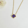 Wholesale Women's Stainless Steel And Titanium Steel 18K Plated Floral Pattern Necklace