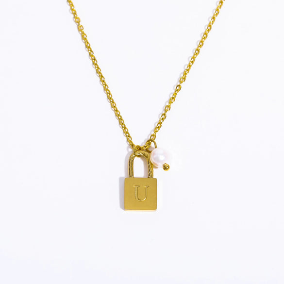 Wholesale Women's Stainless Steel And Titanium Steel Letter And Constellation Handmade Pendant Necklace With O Chain