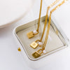 Wholesale Women's Stainless Steel And Titanium Steel Letter And Constellation Handmade Pendant Necklace With O Chain