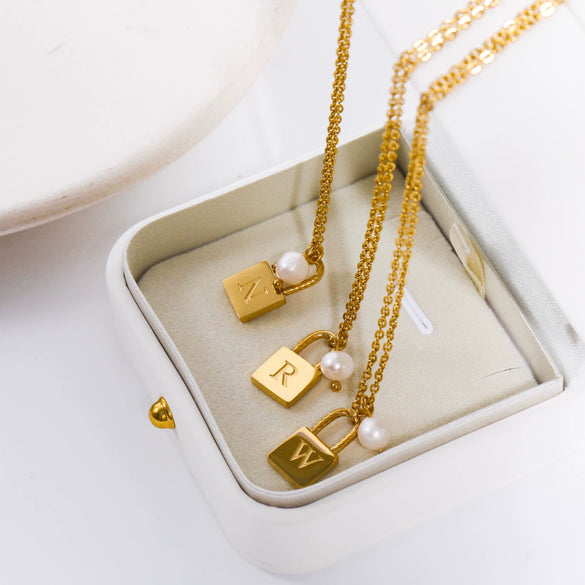Wholesale Women's Stainless Steel And Titanium Steel Letter And Constellation Handmade Pendant Necklace With O Chain