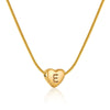Wholesale Women's Stainless Steel And Titanium Steel Love Heart Pendant Necklace With Snake Bone Chain Electroplated Letter Pattern Fashion Style