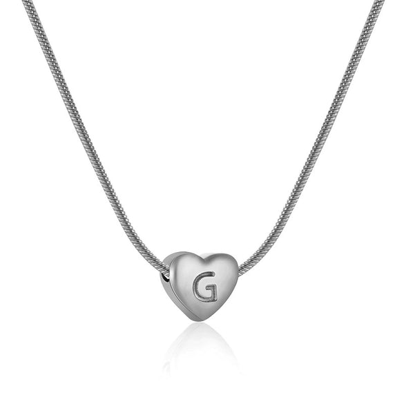 Wholesale Women's 316L Stainless Steel And 316L Stainless Steel Love Necklace With Letter Pendant And Snake Bone Chain Electroplated Fashion Minimalist Style
