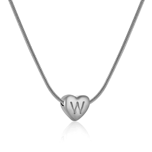 Wholesale Women's 316L Stainless Steel And 316L Stainless Steel Love Necklace With Letter Pendant And Snake Bone Chain Electroplated Fashion Minimalist Style