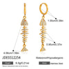 Wholesale Women's Stainless Steel And Titanium Steel Marine Life Animal Style Electroplated Earrings And Necklace Set