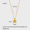 Wholesale Women's Stainless Steel And Titanium Steel Necklace With Diamondencrusted Bubble Letter And Number Pendant 18K Gold Plated