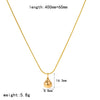 Wholesale Women's Stainless Steel And Titanium Steel Necklace With 18K Gold Water Drop Pendant And Round Snake Chain Pvd Furnace Vacuum Real Gold Plated