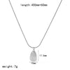 Wholesale Women's Stainless Steel And Titanium Steel Necklace With 18K Gold Water Drop Pendant And Round Snake Chain Pvd Furnace Vacuum Real Gold Plated