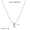 Wholesale Women's Stainless Steel And Titanium Steel Necklace With 18K Gold Water Drop Pendant And Round Snake Chain Pvd Furnace Vacuum Real Gold Plated