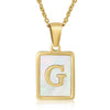 Wholesale Women's 316L Stainless Steel And 316L Stainless Steel Necklace With Natural Shells Letters Numbers Text Pattern 18K Gold Plated Vacuum Electroplating In Furnace Cross Chain Style