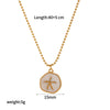 Wholesale Women's Stainless Steel And Titanium Steel Necklace With Oil Dripping Craft Geometric Pattern Starfish And Hippocampus Design