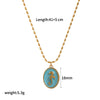 Wholesale Women's Stainless Steel And Titanium Steel Necklace With Oil Dripping Craft Geometric Pattern Starfish And Hippocampus Design