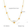 Wholesale Women's Stainless Steel And Titanium Steel Ochain Necklace With Geometric Pattern And Electroplating Treatment