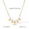 Wholesale Women's Stainless Steel And Titanium Steel Pearl Necklace With Geometric Pendant And Ochain Electroplated Design