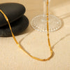 Wholesale Women's Stainless Steel And Titanium Steel Snake Bone Chain Necklace With Geometric Pattern And Electroplating