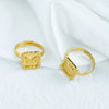 Wholesale Women's Stainless Steel Animal Butterfly Hollow Open Design Fashion Niche Ancient Ring With Electroplating