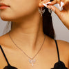 Wholesale Women's Stainless Steel Animal Pattern Electroplated Jewelry Set With O Word Chain Earrings And Necklaces