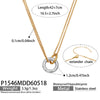 Wholesale Women's Stainless Steel Animal Zodiac Geometric Round Pendant Necklace With Electroplating