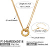 Wholesale Women's Stainless Steel Animal Zodiac Geometric Round Pendant Necklace With Electroplating