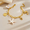 Wholesale Women's Stainless Steel Animal Zodiac Ocean Series Pendant Bracelet With Electroplating