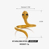 Wholesale Women's Stainless Steel Animal Zodiac Snake Open Ring With Electroplating