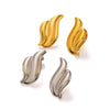 Wholesale Women's Stainless Steel Asymmetric Wing Geometric Earrings Vacuum Electroplated