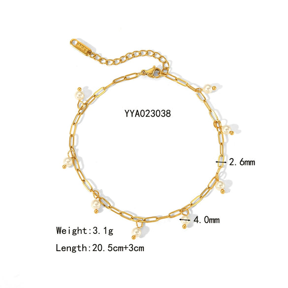 Wholesale Women's Stainless Steel Beach Anchor Accessories With Geometric Design And Vacuum Real Gold In Furnace Electroplating