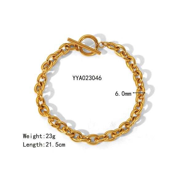 Wholesale Women's Stainless Steel Beach Anchor Accessories With Geometric Design And Vacuum Real Gold In Furnace Electroplating