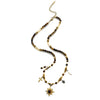 Wholesale Women's Stainless Steel Beaded Geometric Multipendant Necklace With Polished Plating