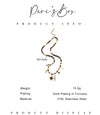 Wholesale Women's Stainless Steel Beaded Geometric Multipendant Necklace With Polished Plating
