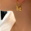 Wholesale Women's Stainless Steel Bow Earrings With Electroplating
