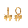 Wholesale Women's Stainless Steel Bow Earrings With Electroplating