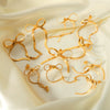 Wholesale Women's Stainless Steel Bow Geometric Earrings With Electroplating