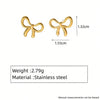 Wholesale Women's Stainless Steel Bow Jewelry Set With Butterfly Dragonfly Insect Patterns 18K Gold Plated