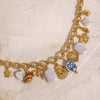 Wholesale Women's Stainless Steel Bow Love Pendant Necklace With Pearl Animal Pattern And Electroplating