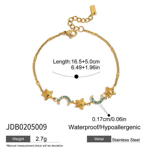 Wholesale Women's Stainless Steel Bracelet With Geometric Starburst Design Electroplated Hand Jewelry