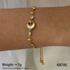 Wholesale Women's Stainless Steel Bracelet With Love Star Moon Design And Heart Shape Simple Style Electroplated