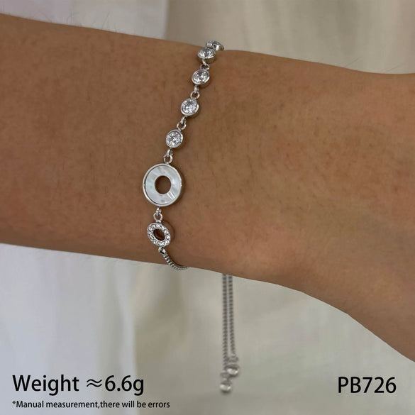Wholesale Women's Stainless Steel Bracelet With Love Star Moon Design And Heart Shape Simple Style Electroplated