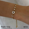 Wholesale Women's Stainless Steel Bracelet With Love Star Moon Design And Heart Shape Simple Style Electroplated