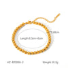 Wholesale Women's Stainless Steel Bracelet With Twist Chain Blade Chain Figaro Chain Snake Bone Chain In Geometric Design With 18K Gold Electroplating That Doesn't Fade