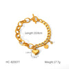 Wholesale Women's Stainless Steel Bracelet With Twist Chain Blade Chain Figaro Chain Snake Bone Chain In Geometric Design With 18K Gold Electroplating That Doesn't Fade
