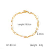 Wholesale Women's Stainless Steel Bracelet With Twist Chain Blade Chain Figaro Chain Snake Bone Chain In Geometric Design With 18K Gold Electroplating That Doesn't Fade