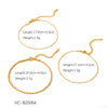 Wholesale Women's Stainless Steel Bracelet With Twist Chain Blade Chain Figaro Chain Snake Bone Chain In Geometric Design With 18K Gold Electroplating That Doesn't Fade