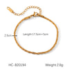 Wholesale Women's Stainless Steel Bracelet With Twist Chain Blade Chain Figaro Chain Snake Bone Chain In Geometric Design With 18K Gold Electroplating That Doesn't Fade