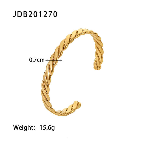 Wholesale Women's Stainless Steel Bracelets Light Luxury Style Geometric Electroplated