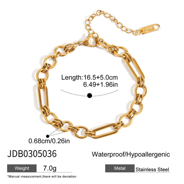 Wholesale Women's Stainless Steel Bracelets Light Luxury Style Geometric Electroplated