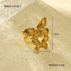 Wholesale Women's Stainless Steel Butterfly Ring Light Luxury Style Electroplated