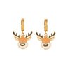 Wholesale Women's Stainless Steel Christmas Necklace With Sleigh Elk Pendant Electroplated Twist Chain New Fashion Jewelry