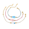Wholesale Women's Stainless Steel Colorful Ceramic Animalshaped Handmade Rope Electroplated Bracelet